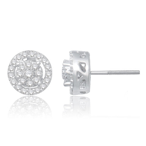 10K 0.34- 0.38CT D-DARK EARRING