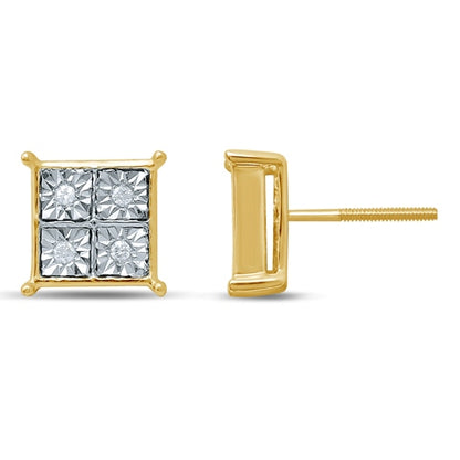 10K 0.04CT D-EARRING