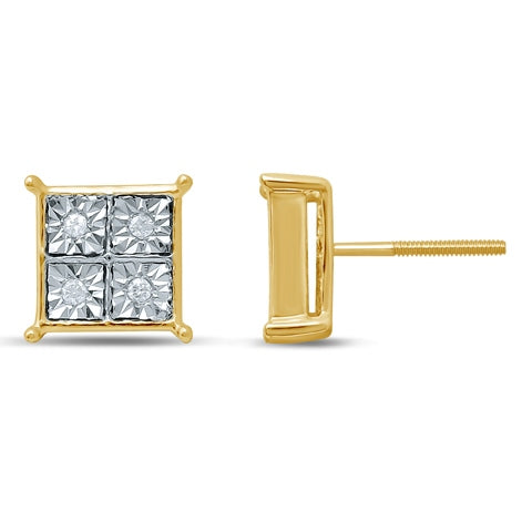10K 0.04CT D-EARRING