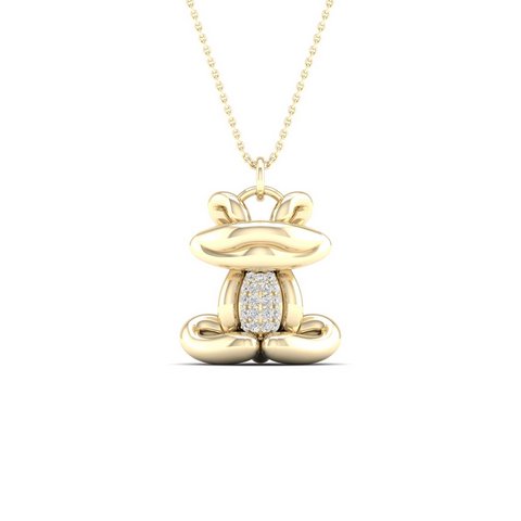 10K 0.06CT D-FROG CHARM