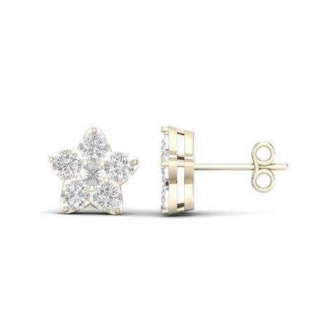 10K 0.10CT D-EARRINGS "STAR"