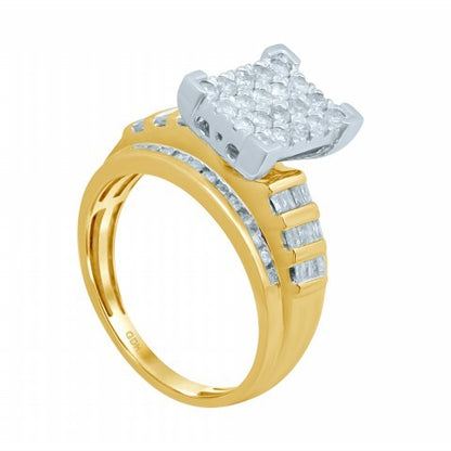 10K 0.48-0.53CT D-CINDRELLA RING "SQUARE"