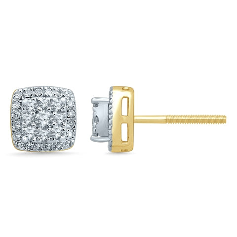 10KT  0.38-0.42CT D-EARRINGS