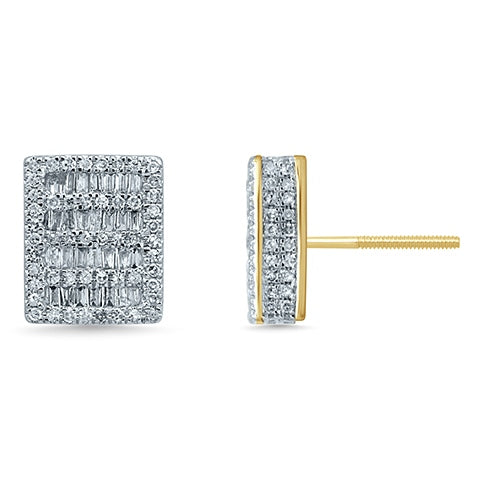 10K 0.98-1.01CT D-BAGUETTE EARRINGS