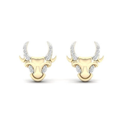 10K 0.08CT D-EARRING "BULL"