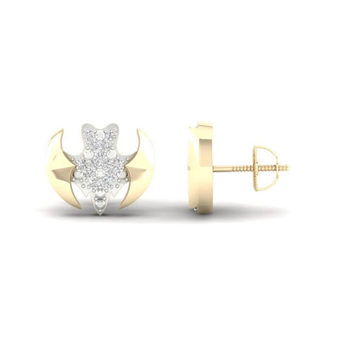 10K 0.06CT D-EARRINGS "BAT"
