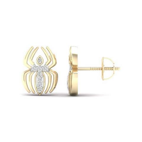 10K 0.05CT D-EARRINGS "SPIDER"