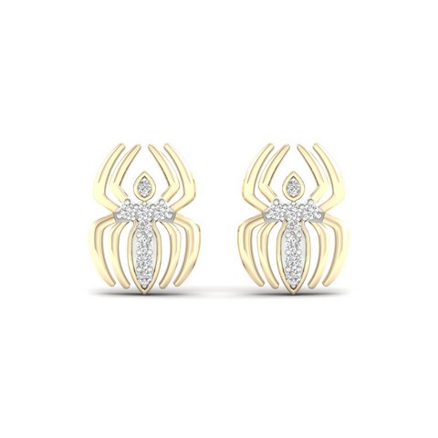 10K 0.05CT D-EARRINGS "SPIDER"