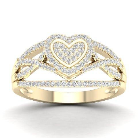 10KT 0.33CT D-LADIES RINGS "HEART"