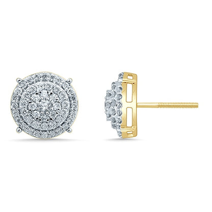 10K 0.72-0.75CT D-MICROPAVE EARRINGS