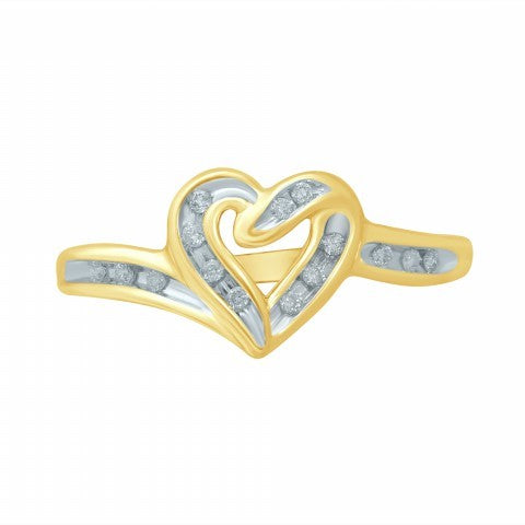 10K 0.08CT D-LADIES RINGS "HEART"