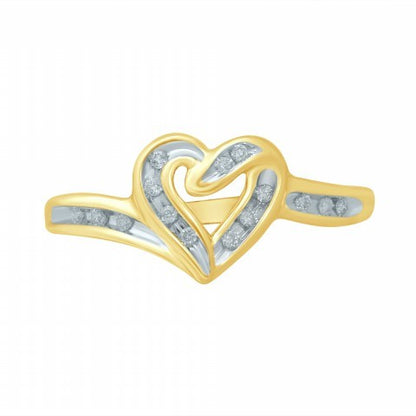 10K 0.08CT D-LADIES RINGS "HEART"