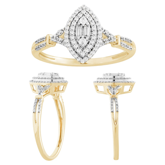 14K 0.32-0.35CT D-LADIES RINGS