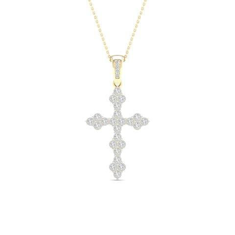 10K 0.06CT D-CROSS CHARM