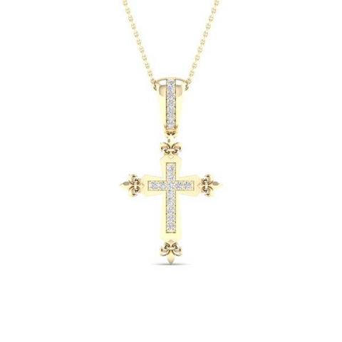 10K 0.05CT D-CROSS "LADIES CHARMS"