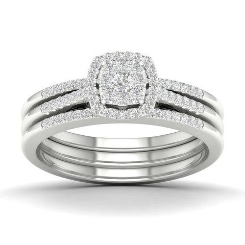 10K 0.50CT D-LADIES RINGS (2 BANDS)
