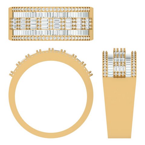 10K  1.32-1.40CT D-BAGUETTE  RING