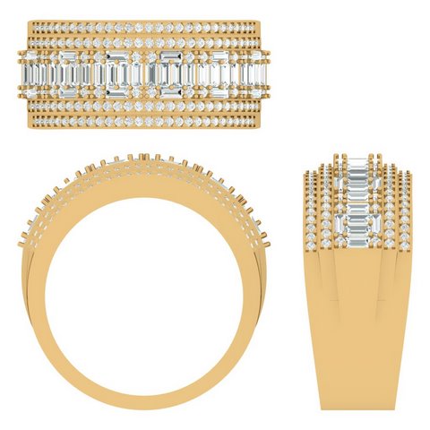 10K  1.36-1.38CT D-BAGUETTE  RING