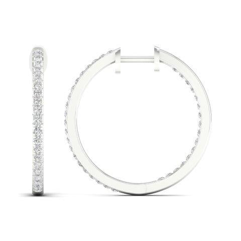 14K 0.50CT D-EARRINGS HOOPS