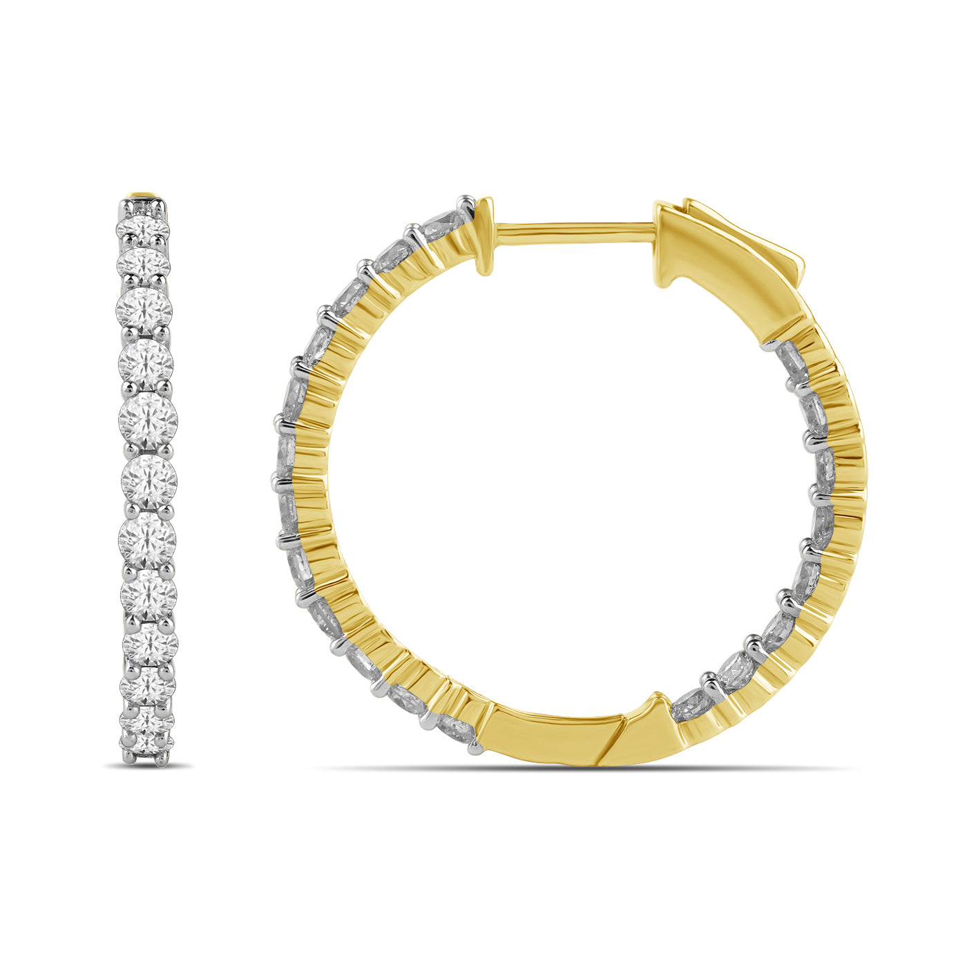 SPL PRICE 14KT 2.00CT D-EARRINGS " HOOPS"