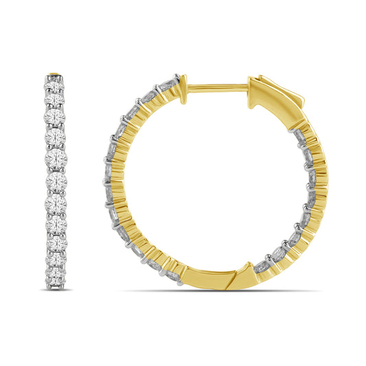 SPL PRICE 14KT 2.00CT D-EARRINGS " HOOPS"