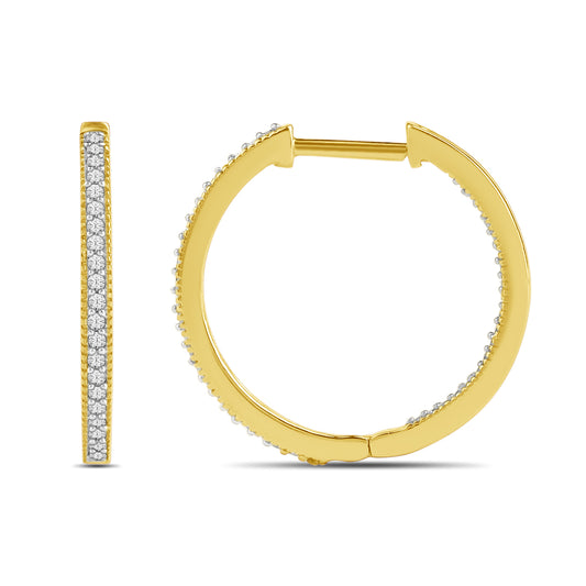 14K 0.25CT D-EARRINGS "HOOPS"
