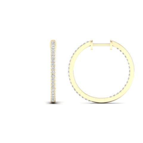 14K 0.74-0.75CT D-EARRING HOOP