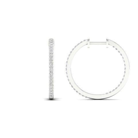 14K 0.75CT D-EARRINGS "HOOPS"