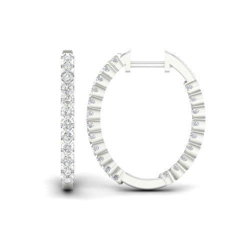 14K 1.50CT D-EARRINGS "HOOPS"
