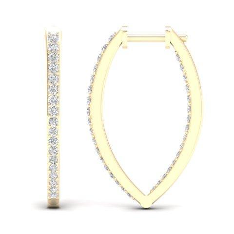 SPL PRICE 14KT 0.75CT D-EARRINGS "HOOPS"