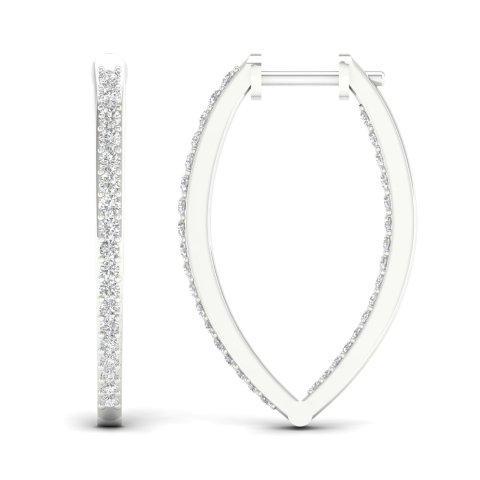 SPL PRICE 14KT 0.75CT D-EARRINGS "HOOPS"