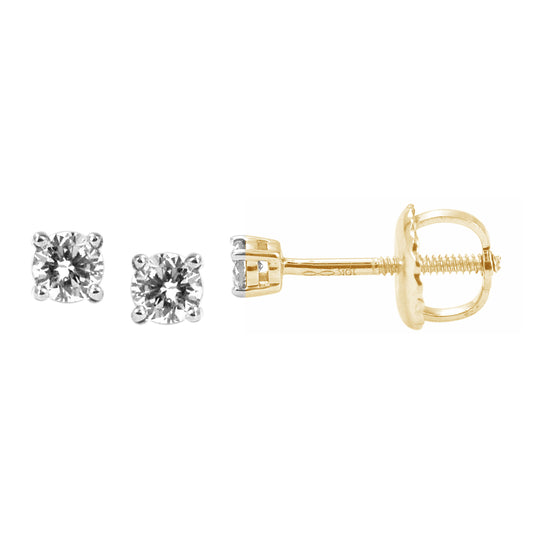 10K 0.07- 0.10CT D-EARRINGS