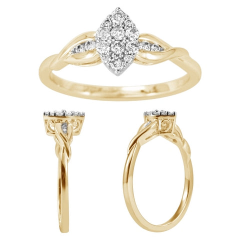 10K 0.19- 0.21CT D-LADIES RINGS