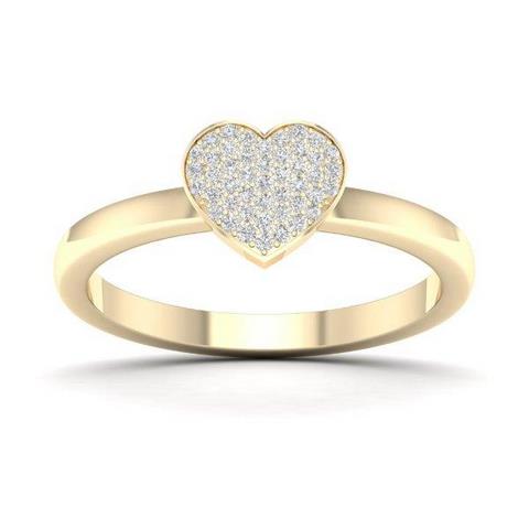 10K 0.12CT D-LADIES RINGS "HEART"