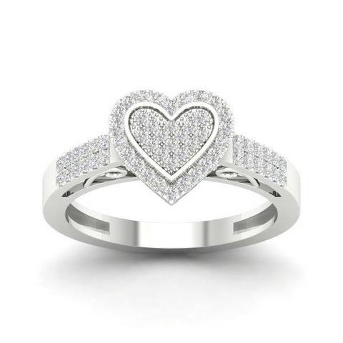 10K 0.30CT D-LADIES RINGS "HEART"