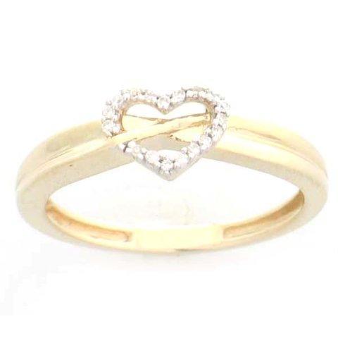 10K 0.05CT D-LADIES RINGS "HEART"