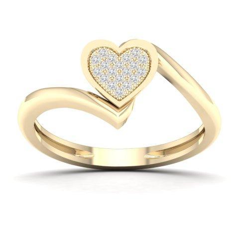 10K 0.06CT D-LADIES RINGS "HEART"