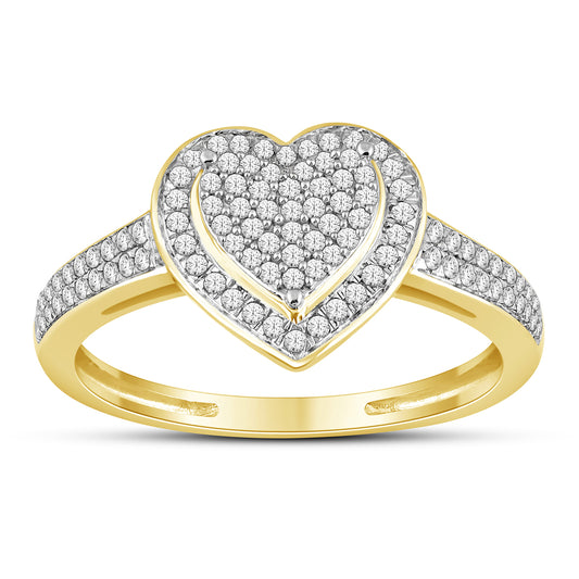 10K 0.33CT D-LADIES RINGS "HEART"