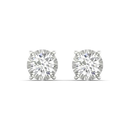 10KT 0.15CT D-EARRINGS