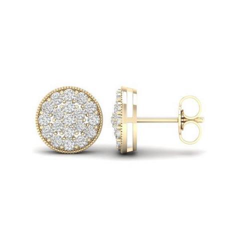 10KT 0.12CT D-EARRINGS