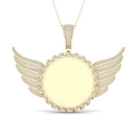 10K 1.00CT D-MEMORY PENDANTS "WINGS"