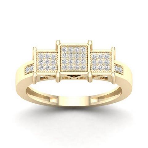 10K 0.10CT D-LADIES MICROPAVE RINGS