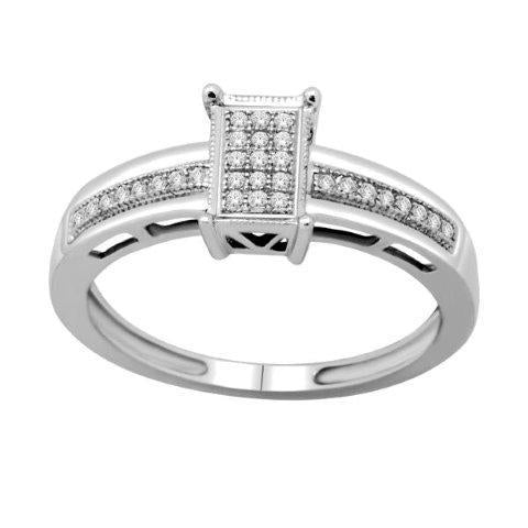 10K 0.10CT D-LADIES MICROPAVE RINGS
