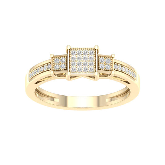 10K 0.12CT D-LADIES MICROPAVE RINGS