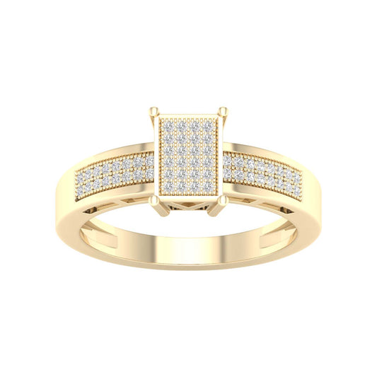 10K 0.17CT D-LADIES MICROPAVE RINGS