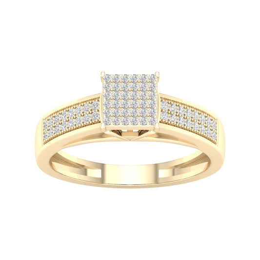 10K 0.25CT D-LADIES MICROPAVE RINGS