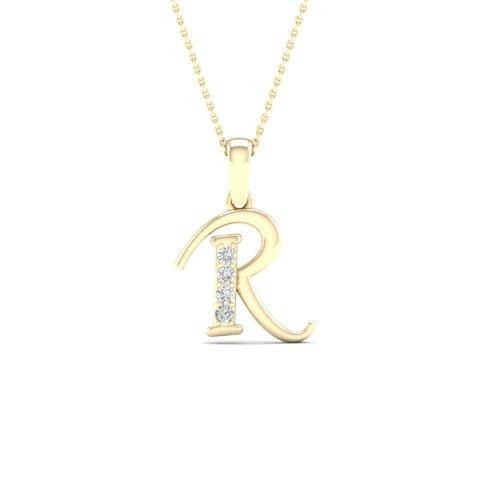 10K 0.04CT D-LADIES INITIAL "R"