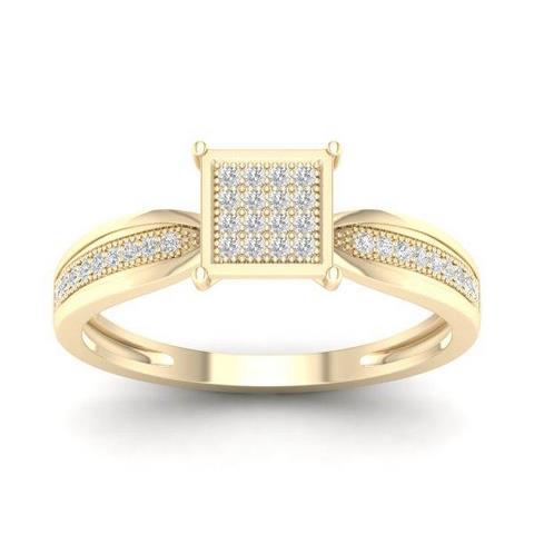 10K 0.10CT D-LADIES MICROPAVE RINGS
