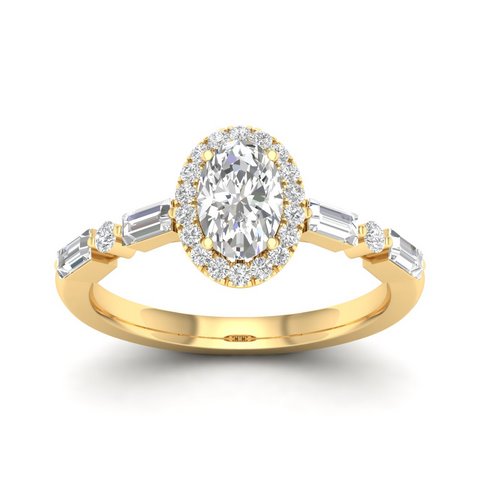 14K 0.88CT D-CERTIFIED RING