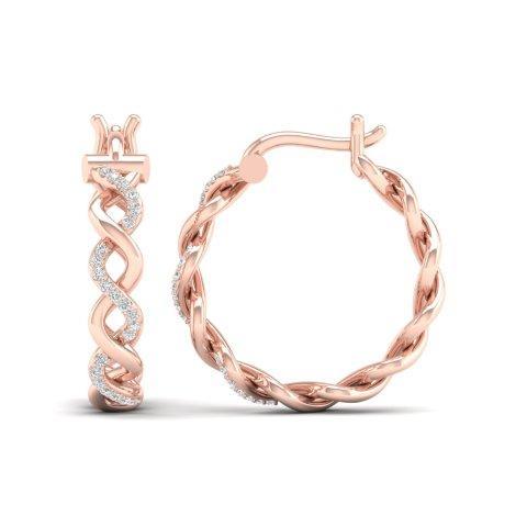 10K 0.10CT D-EARRINGS - HOOP